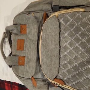 Gray Diaper Backpack Cherrysea